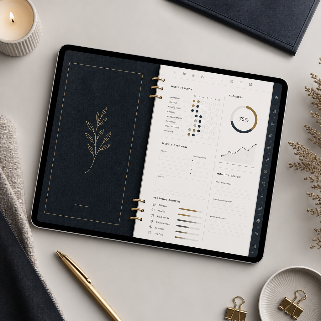 Gewohnheits-Tracker & Journal für persönliches Wachstum Gewohnheits-Tracker & Journal für persönliches Wachstum