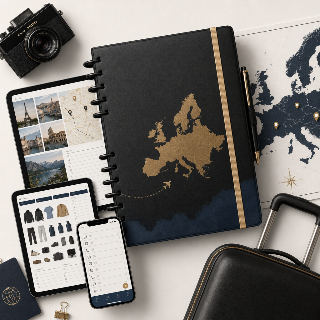 Reiseplaner & Packliste für Europareisen Reiseplaner & Packliste für Europareisen