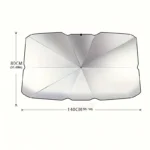 Auto-Sonnenschutz für die Frontscheibe – faltbarer UV-Schutz, silberbeschichtet – Bild 2