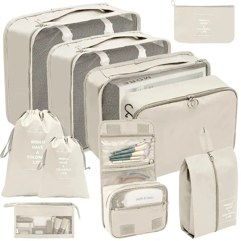S6c95f9cc3fc243f5af80fadd34697f85b.webp Packwürfel-Set (7- oder 10-teilig) – Koffer-Organizer für Reisen – Bild 1