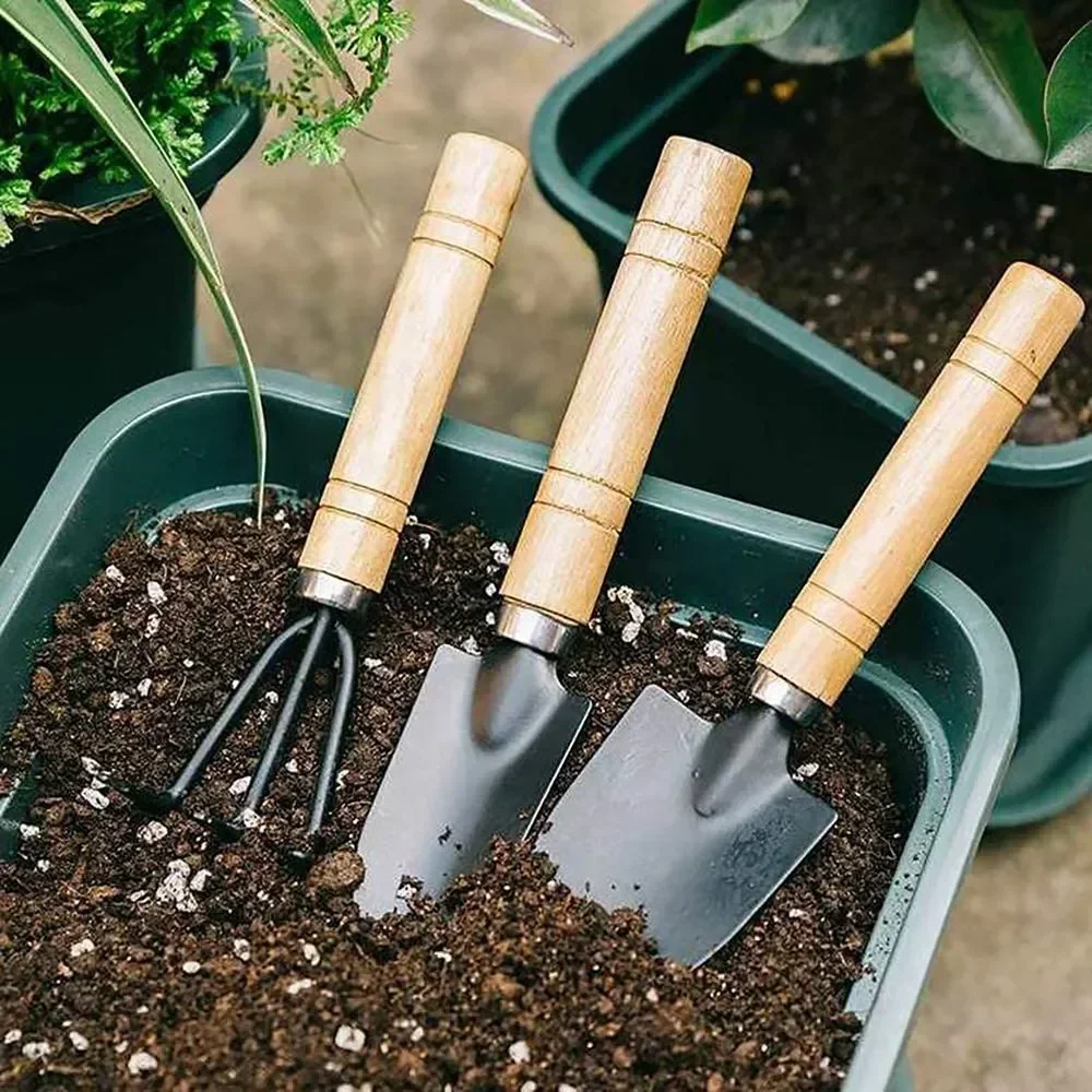 Sa4f6c57313204ae9a70f192188de1ba7y.webp 3-teiliges Mini-Gartenwerkzeug-Set – Handschaufel, Harke & Pflanzkelle – Bild 1