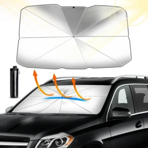 Auto-Sonnenschutz für die Frontscheibe – faltbarer UV-Schutz, silberbeschichtet